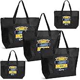 Abbylike 5 Pcs Bus Driver Appreciation Gifts Tote Bags Drivers Thank You Gift Bags Zipper for Women Men