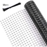 Ohuhu 6.6 X 65 FT Heavy Duty Bird Netting for Garden, PP Material Anti-Bird Reusable Garden Nets for Fruit, Vegetable, Plant Trees, Fencing Protection from Birds Deer Etc, Bonus 50 PCS Cable Ties