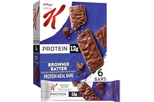 Kellogg's Special K Protein Bars, Meal Replacement, Protein Snacks, Brownie Batter, 9.5oz Box (6 Bars)