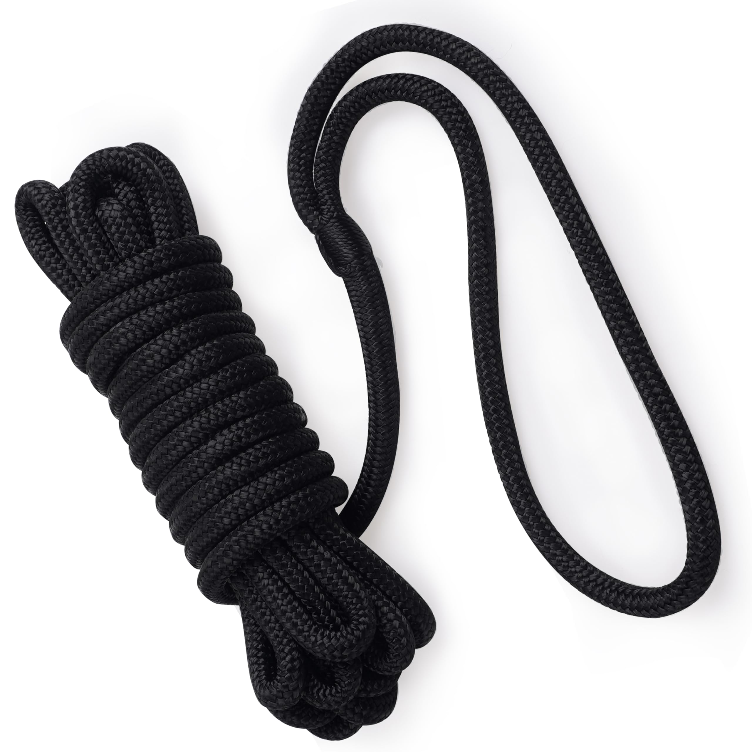 Sailing Boat Dock Lines Double Braided Nylon Ropes Anchor Lines Pre-spliced with a 12" Loop Marine Boat Rope Mooring Lines Boating Accessories (16.5ft/ 25ft/ 50ft, Dia:3/8", 1/2", 5/8")