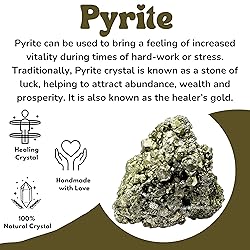 Pyrite Raw Crystals and Healing Stones, Natural