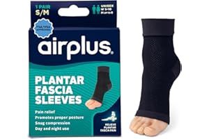 Airplus Plantar Fascia Sleeve (FSA&HSA Eligible) Provides Heel and Arch Support, for Men and Women, Small-Medium