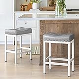 LUE BONA Bar stools Set of 2, 24 Inch Saddle