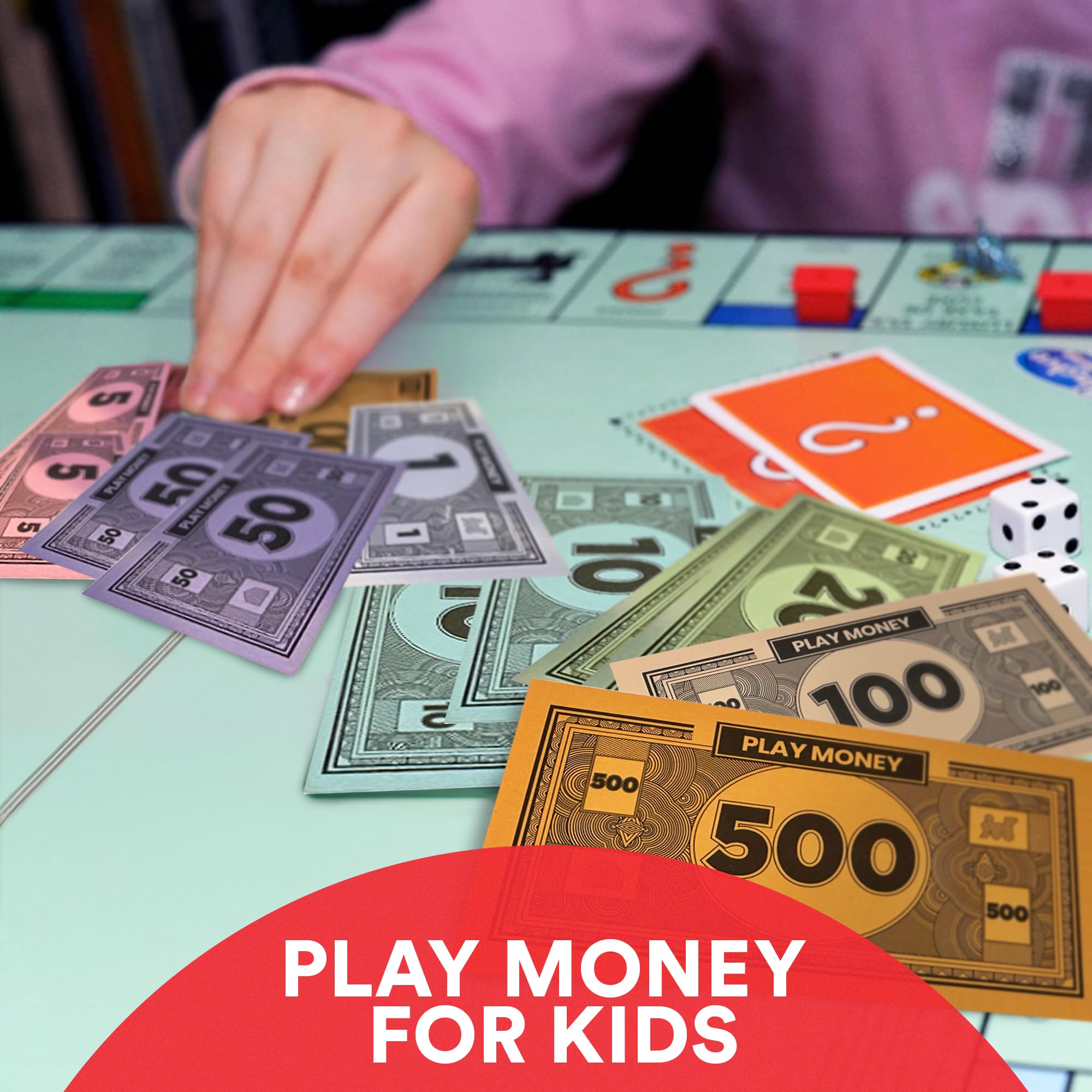 Play Money Compatible for Monoply Money 60 Each Bill Denomination, Mixed Colors: $1, $5, $10, $20, $50, $100, and $500 (3 Set)