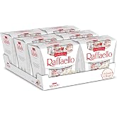 Raffaello Coconut Almonds Candy Snack Boxes, 6 Boxes, 5.3 oz Each | Raffaello coconut almonds candy snack box, individually wrapped candy treats in metal tin, perfect for gifting