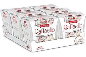 Raffaello, Bulk 6 Pack, 15 Count, Premium Gourmet White Almond, Cream and Coconut, 5.3 oz Each