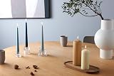 Bolsius Tapered Dinner Candles White Pack of 10 3.9x9.8x25.2 cm Un scented 7.5h view 4