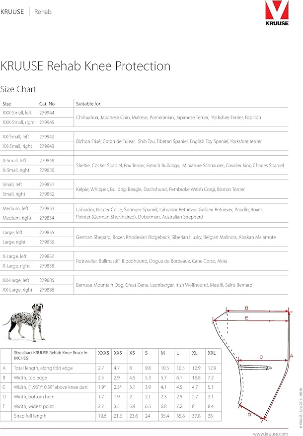 kruuse dog knee brace