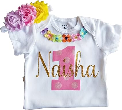 pastel rainbow first birthday outfit