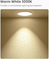 ALUSSO 6W Ultra Slim LED Downlights 3000K IP44 Recessed Ceiling Lights 6 Pack view 3