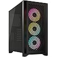 Corsair iCUE 4000D RGB Mid-Tower Case - 3X AF120 RGB Elite Fans - Lighting Node PRO Controller - High-Airflow Design - RapidRoute Cable Management System - Black