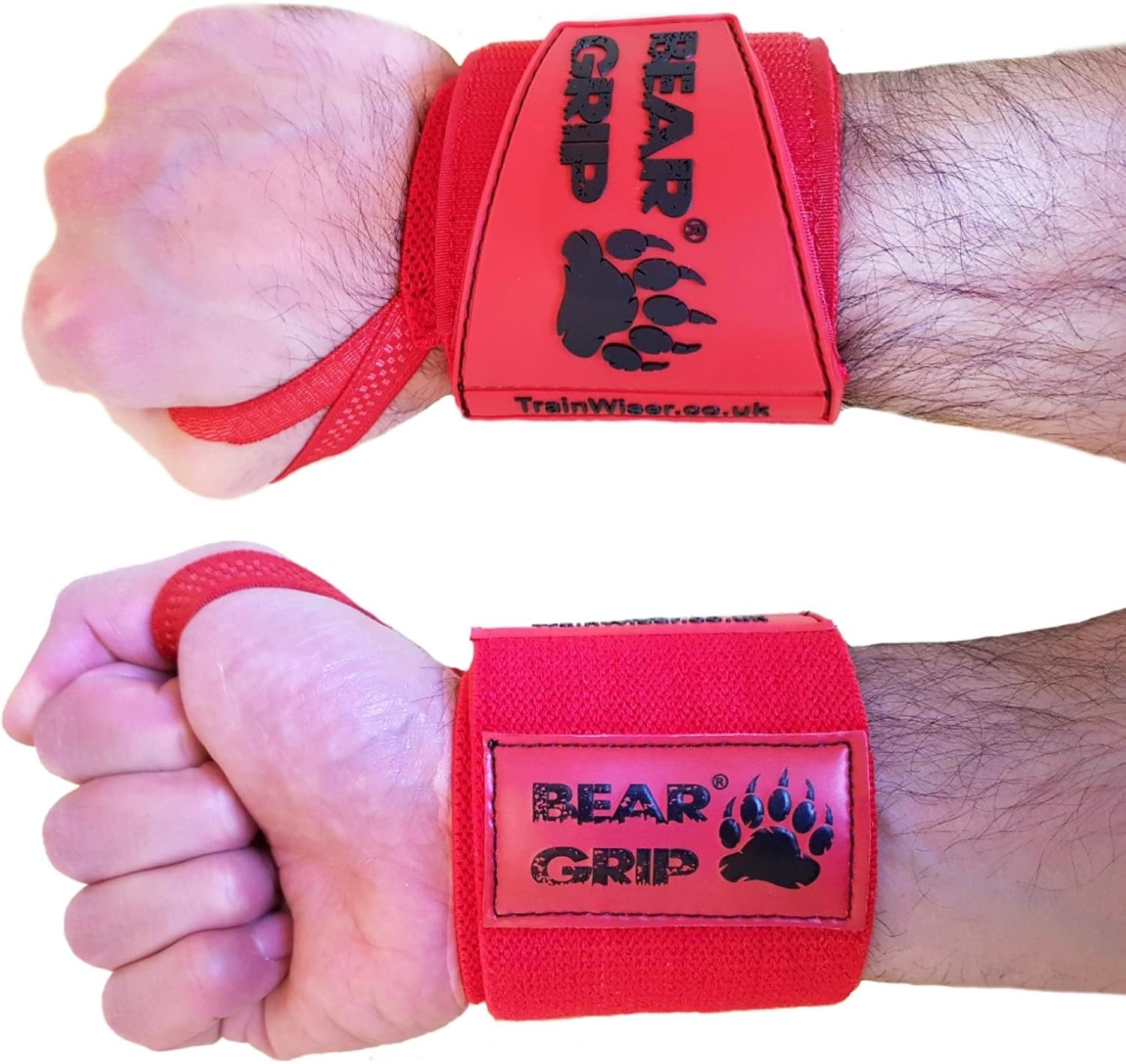 BEAR GRIP Premium Heavy Duty 24″ Weight Lifting Wrist Wraps