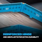 OX Tools Pro Tuff Folding Rule Cyan 600mm ABS Plastic Ruler Carpenters view 4