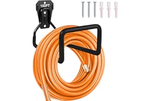 Metal Garden Hose Holder - Sturdy Hose Reel Wall Hangers, Water Hose Reels for Outside Yard,Heavy Duty Hose Hanger for Extens