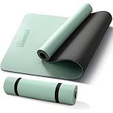 Umineux Non Slip Yoga Mat 72"x24" Exercise &amp; Fitness Mat For Women and Men | 6MM &amp; 10MM Thick, Pilates Mat with Carry Strap, Great for Home Workout, Yoga, Exercise and Pilates
