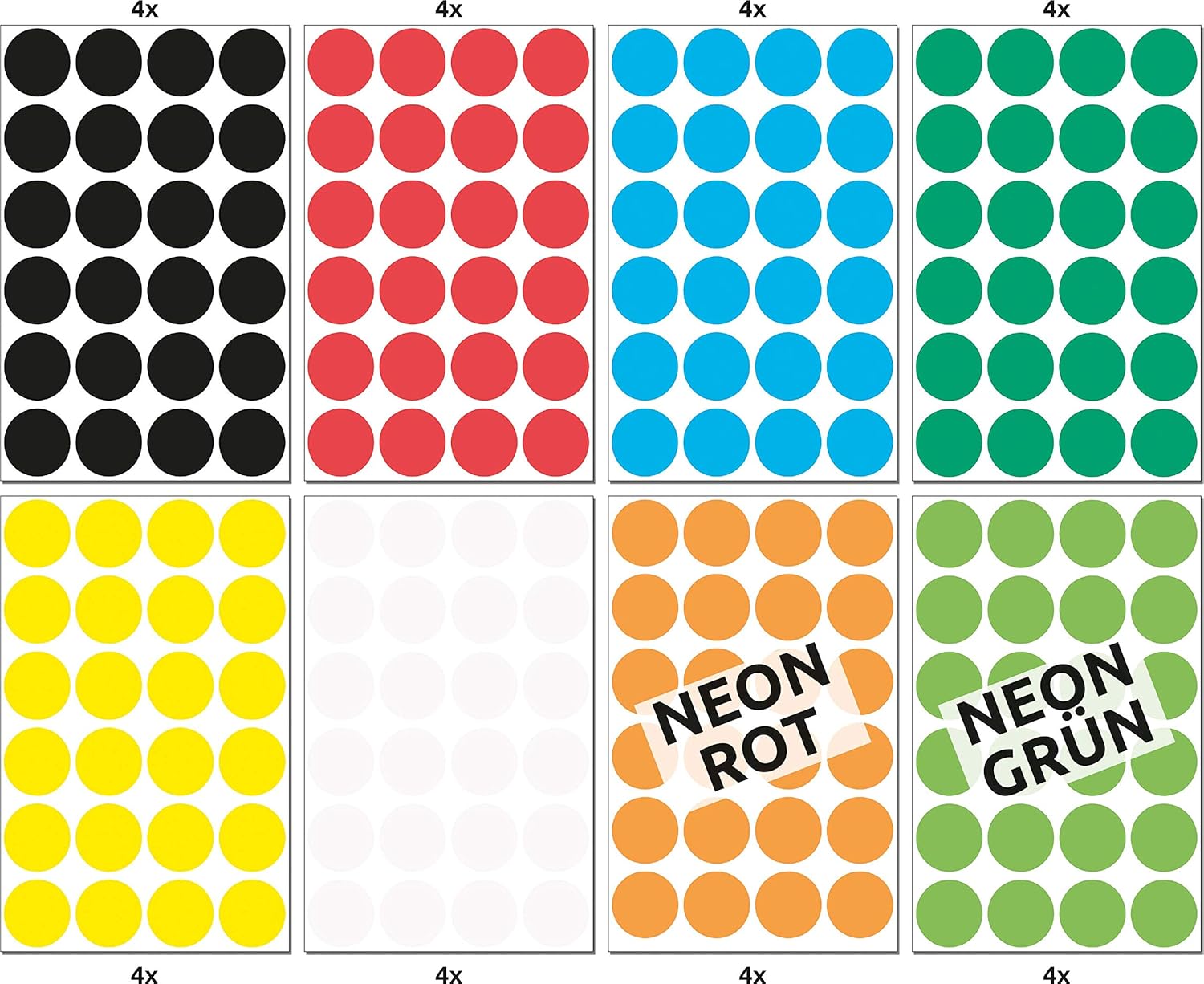 Avery Zweckform 59998 Adhesive Dots Pack of 768 (Self-Adhesive Marking Dots, Diameter 18 mm, 8 Colours 96 Adhesive Dots - Image 3