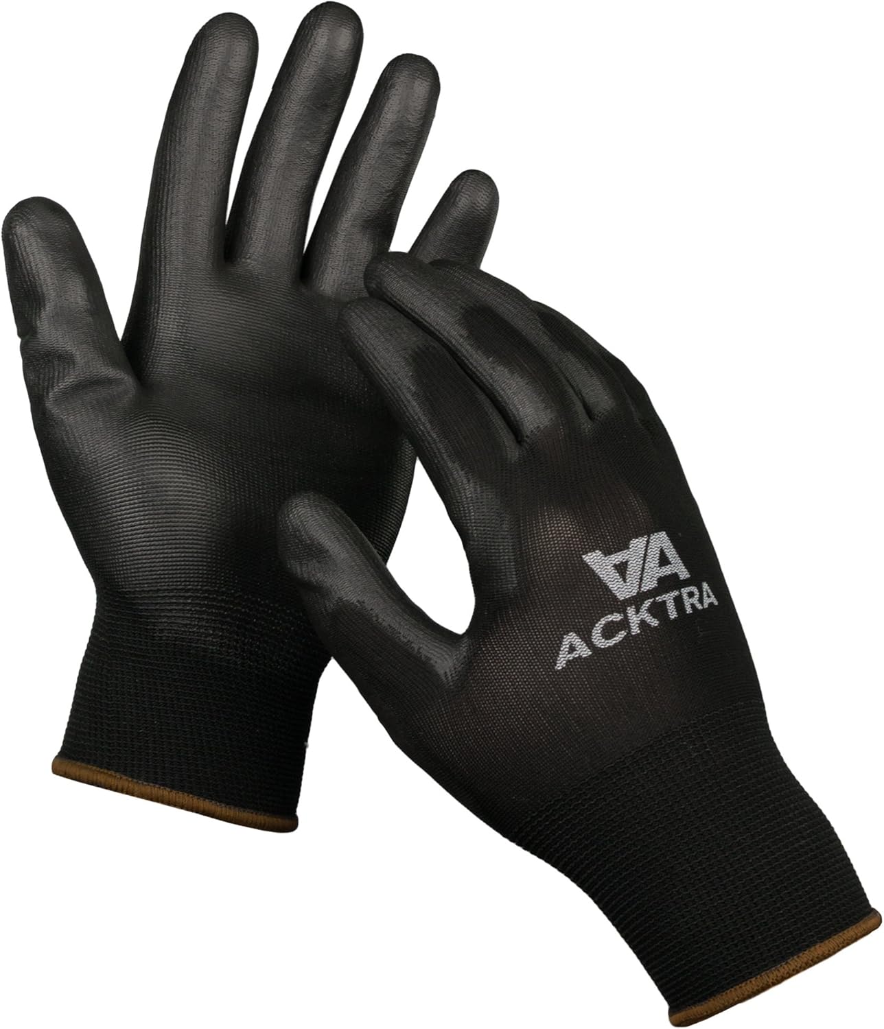 ACKTRA Ultra-Thin PU Safety WORK GLOVES 12 Pairs, WG002 White / White, X-Small: Clothing