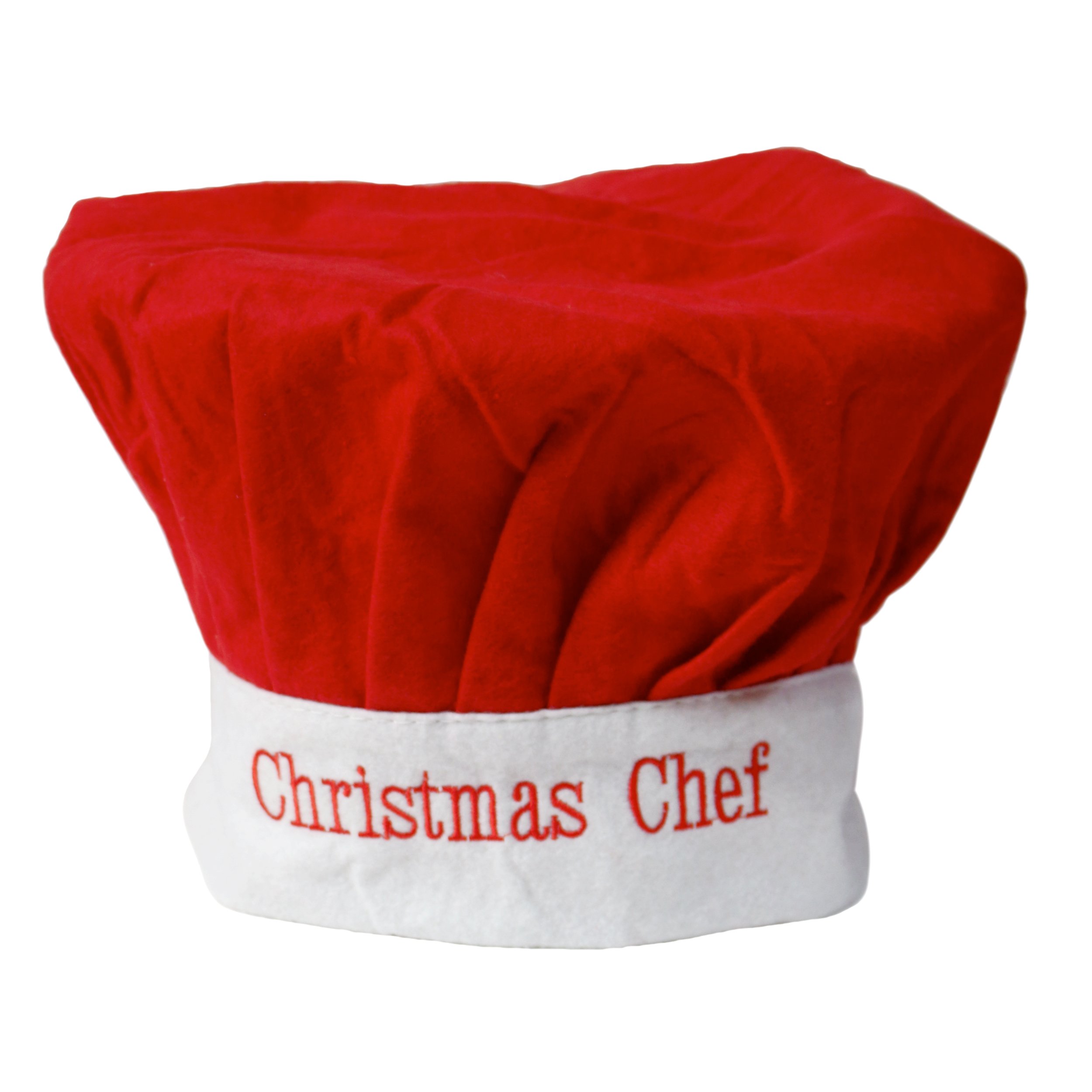 Adult Christmas Chef HAT Christmas Cook RED - 1 PC