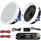 STUDIOFINIX 6.5 Inch Bluetooth Ceiling Speakers,160W 2-Way System, Wired Surround Sound for Living Room, Office,Kichten,Study Room,Basement,Covered Patio and Flush Mount