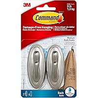 Command Traditional Medium Hook with Water Resistant Strips