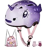 Toddler Helmet, Kids Bike Helmet, Adjustable 3 Sizes for Infant Baby Ages 0-2 2-5 5-8 with Unicorn, Dinosaur, Shark Designs,Boys Girls Bike Helmet for Multi-Sport