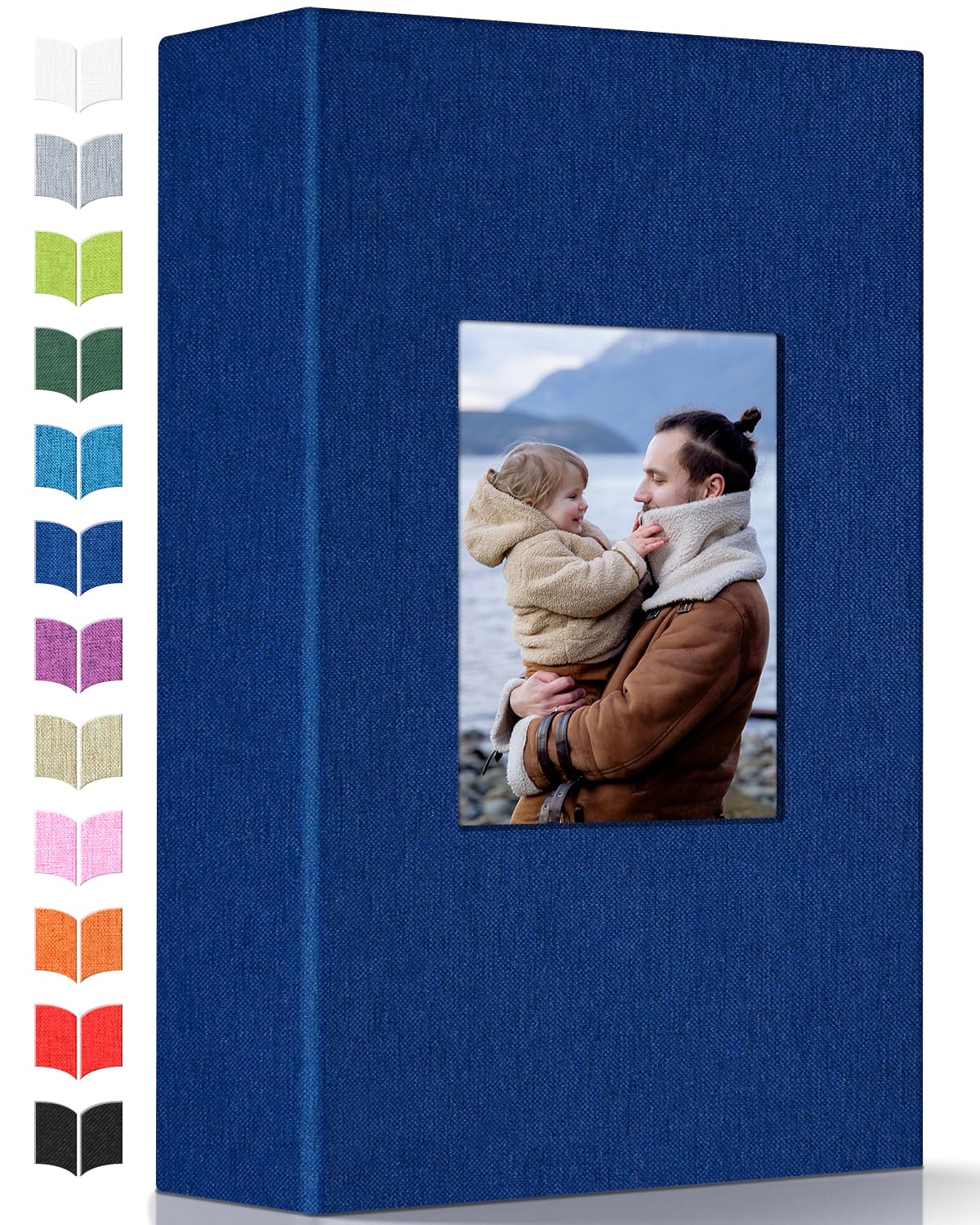 Photo 1 of Artfeel Photo Album 4x6 with 300 Pockets,Slip-in Picture Albums,Linen Cover Memory Book with Front Window,White Page Vertical Photo Book for Wedding,Family,Anniversare,Baby,Vacation