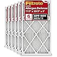 Filtrete 17.5x29.5x1 AC Furnace Air Filter, MERV 11, MPR 1000, Micro Allergen Defense, 3-Month Pleated 1-Inch Electrostatic Air Cleaning Filter, 6 Pack (Actual Size Pack 17.19x29.19x0.81 in)