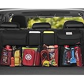 SURDOCA Car Trunk Organizer, 3rd Gen [7 Times Upgrade] Super Capacity Car Organizer, Equipped with 3 Hook and Loop, Car Trunk