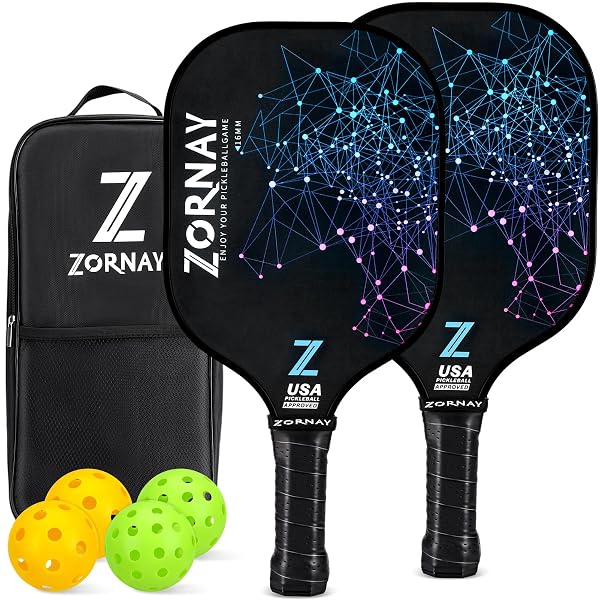 BEGINNER PICKLEBALL PADDLES SET OF 2 WITH BALL...