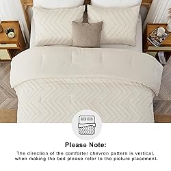 Andency Comforter Full Size Set, Beige Boho Bed