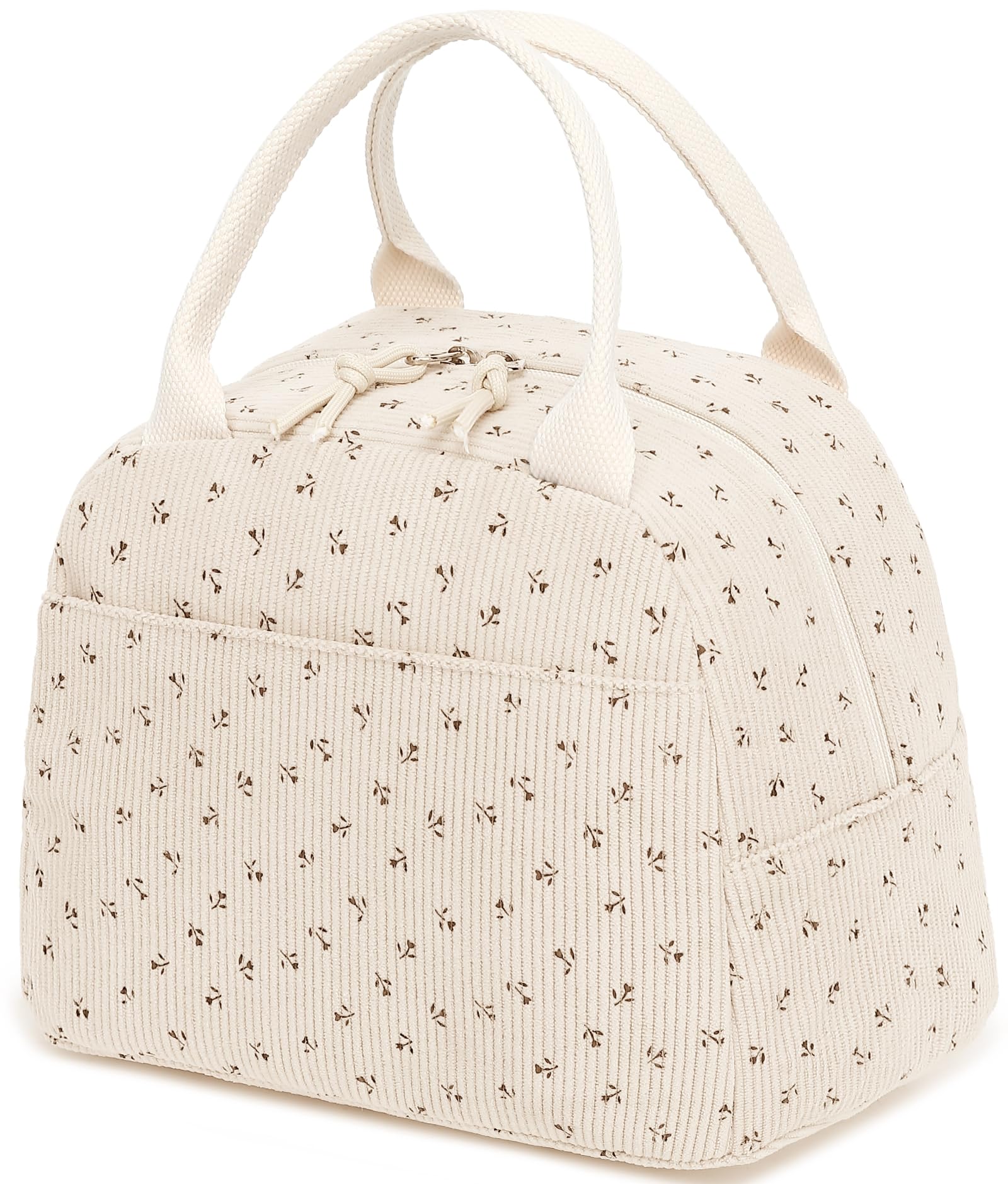 Bluboon Lunch Bag for Women Men Cute Corduroy Lunch Tote Bags Reusable ...