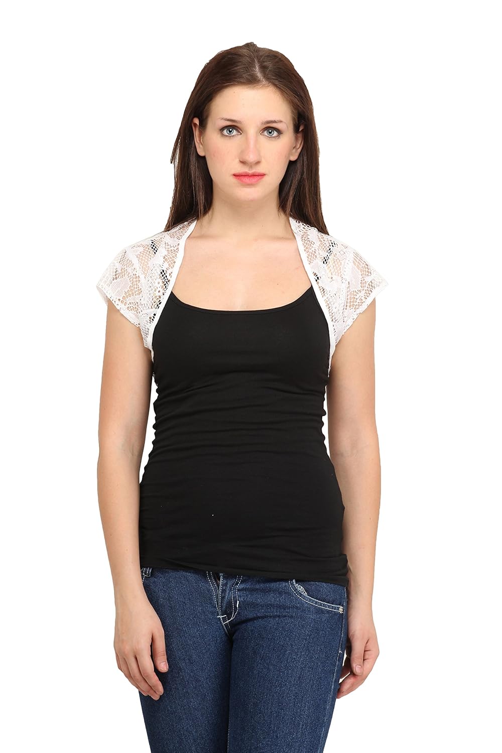 cottinfab women's net shrug