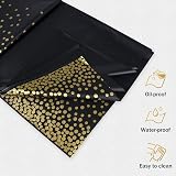 PLULON Black Gold Dot Tablecloth 2 Pack 137 x 274 cm Plastic Rectangle view 3