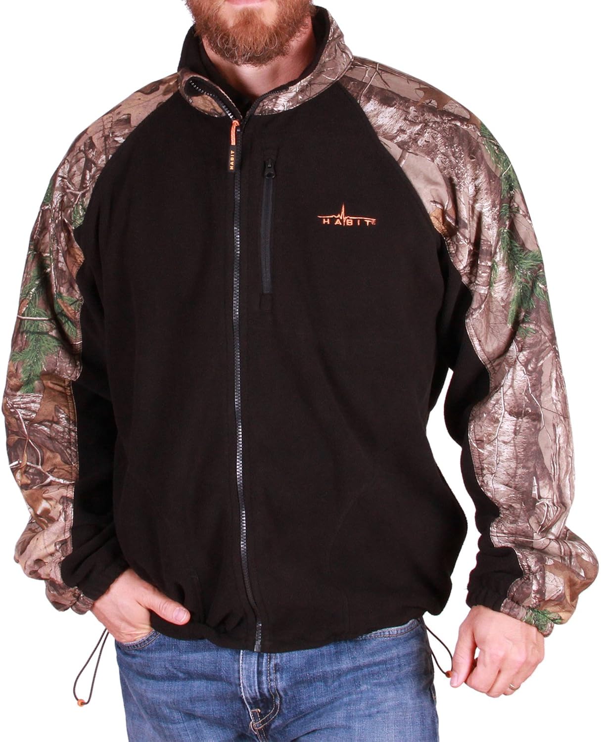 Habit Mens' Brushed Fleece and Camo Jacket (XLarge, Xtra/Anthracite) at Amazon Menâs Clothing store