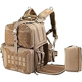 VOTAGOO Tactical Range Backpack, Gun Bag for Handguns and Ammo, 3 Pistol Carrying Cases for Hunting Shooting