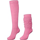 Glitopper Slouch Slouchy Socks Pack Knee High Scrunch 80s 90s Stacked Boot Socks