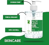 bleu & marine Bretania Organic Aloe Vera Gel 500ml Pure Natural Aftersun Face view 3