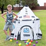 JOYIN Rocket Ship Play Tent for Kids Indoor Outdoor Preschool Toy view 7
