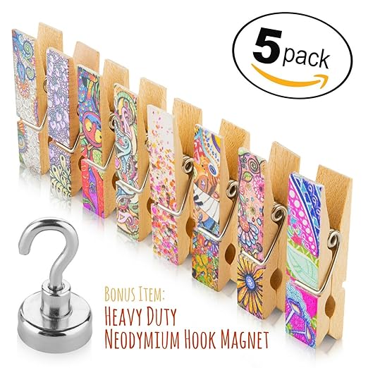 Juego de imanes para nevera (5 paquetes) – 8 clips magnéticos ...