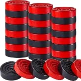 Skylety 24 Wooden Checkers Pieces 1.06 in Stackable Red Black with Storage | Replacement Checker Pieces, Large Quantity, Suitable Size, Wood, Drawstring Bag Included, Fits Standard Checker Boards
