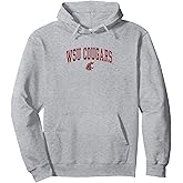 Washington State Cougars Arch Over Heather Gray Pullover Hoodie
