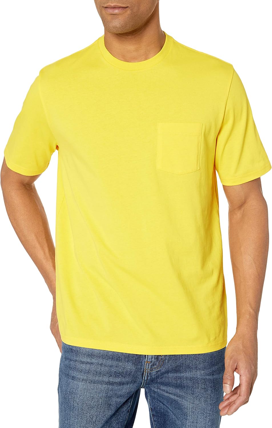  Essentials Men's 2-Pack Loose-Fit Short-Sleeve Crewneck Pocket T-Shirt: Clothing