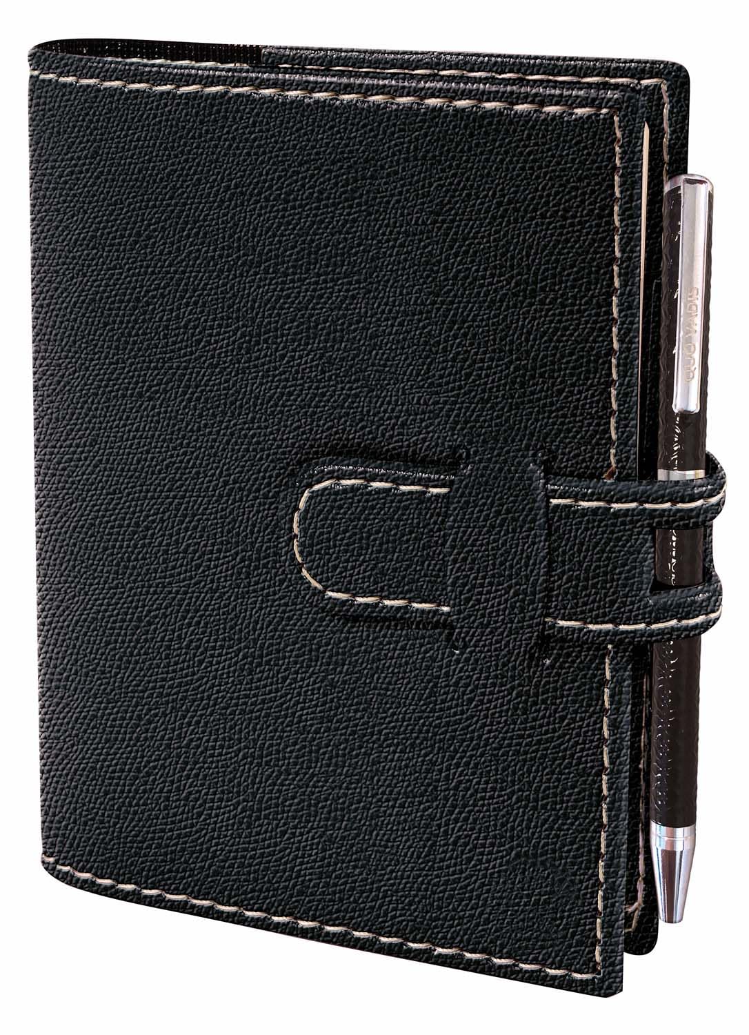 Quo Vadis RIGIRO 003104Q Diary Italian Language Year 2025 Black 9 x 12.5 cm Weekly 13 Months December to December White Paper Removable Address Book Removable Cover Synthetic Club