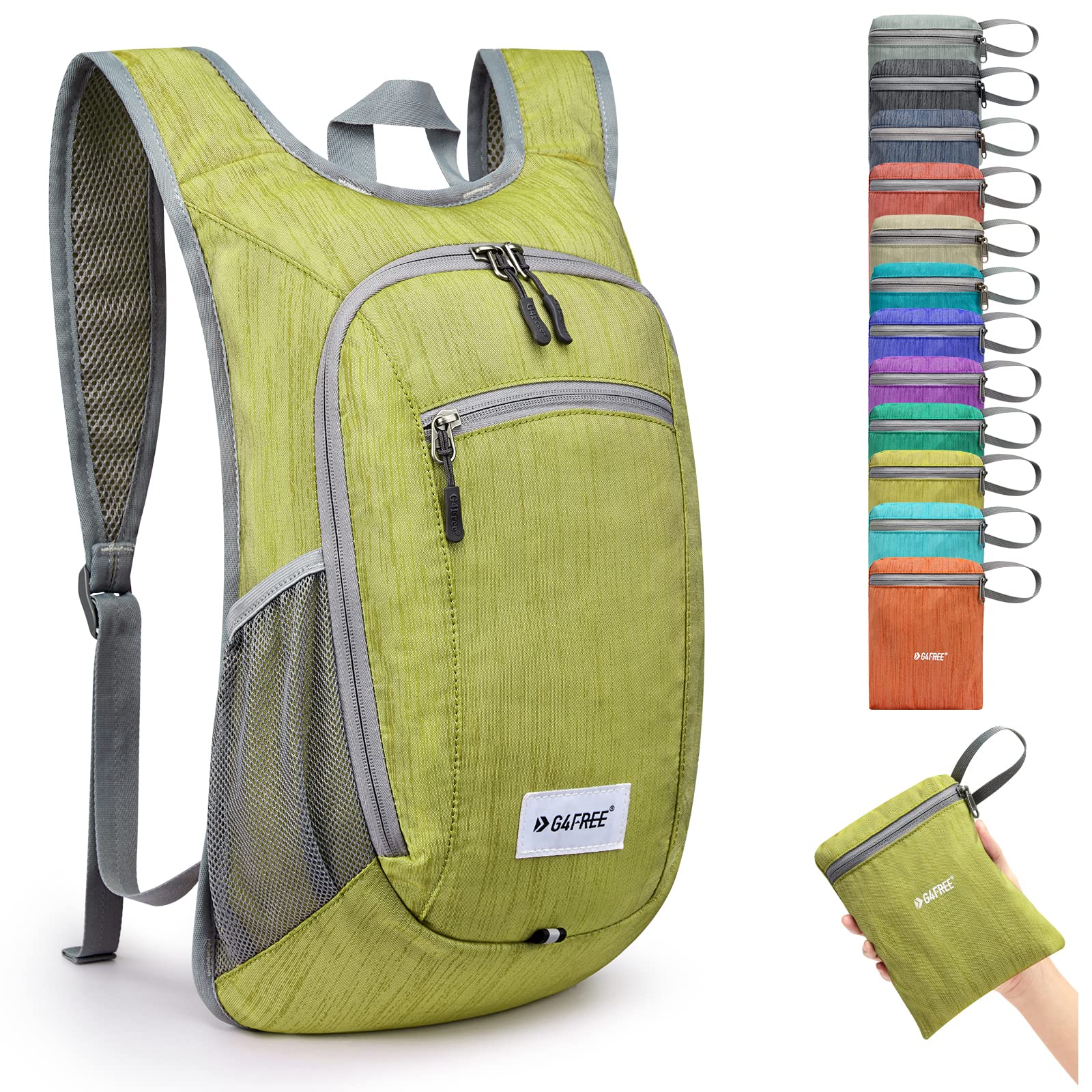 G4Free 10/15L Small Rucksack Foldable Backpack Lightweight Packable Daypack Travel Outdoor Hiking Shoulder Bag