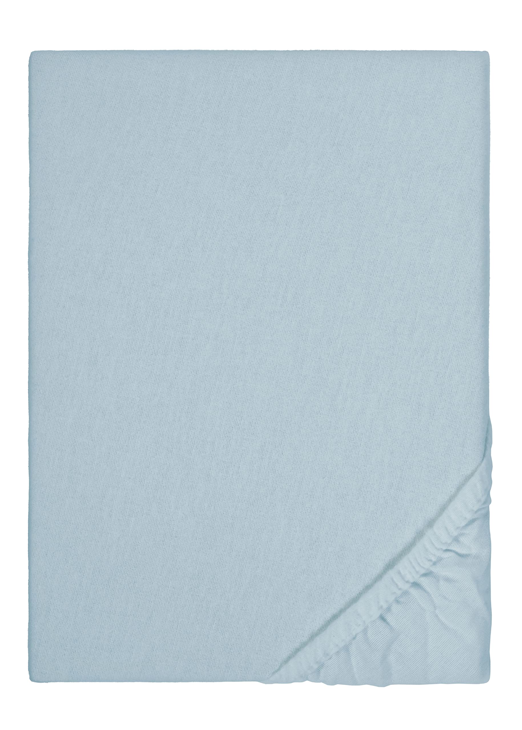 Biberna 2744/001 / 041 Flannelette Fitted Sheet, grey, 140 x 200 cm - 160 x 200 cm