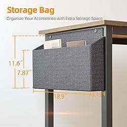 TIQLAB Small Computer Desk with Power Outlets, 40