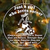 Soccer Gifts for Girls Stocking Stuffers Soccer Acrylic Ornament for Soccer Ball Ornament Player Personalized Christmas Ornaments