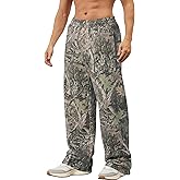 MSBESYOR Mens Baggy Camo Graphic Print Sweatpants Workout Athletic Joggers Pants for Men Wide Leg Hunting Sweat Pant