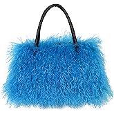 Popchrio Fluffy Women's Handbag Soft Faux Fur Cute Women's Fur Bag Suitable for Shopping and Traveling