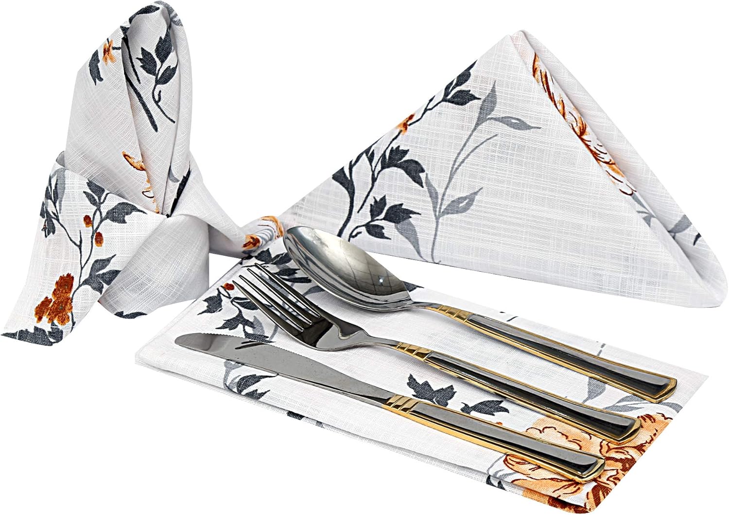 Ruvanti Fall Cloth Napkins 6 Pack (100% Cotton 18" X 18") Dinner Napkins,Soft & Comfortable Cotton Napkins. Table Cloth Napkins/Linen Napkins/Fabric Napkins for Christmas/Thanksgiving Dinners.: Home & Kitchen